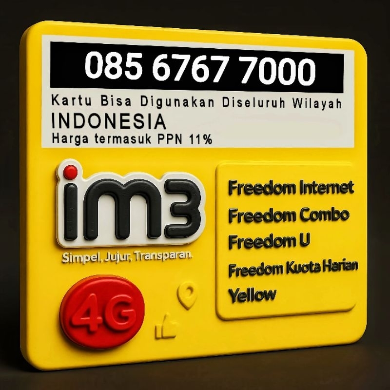 Nomor cantik 11 digit indosat im3 tripel 000