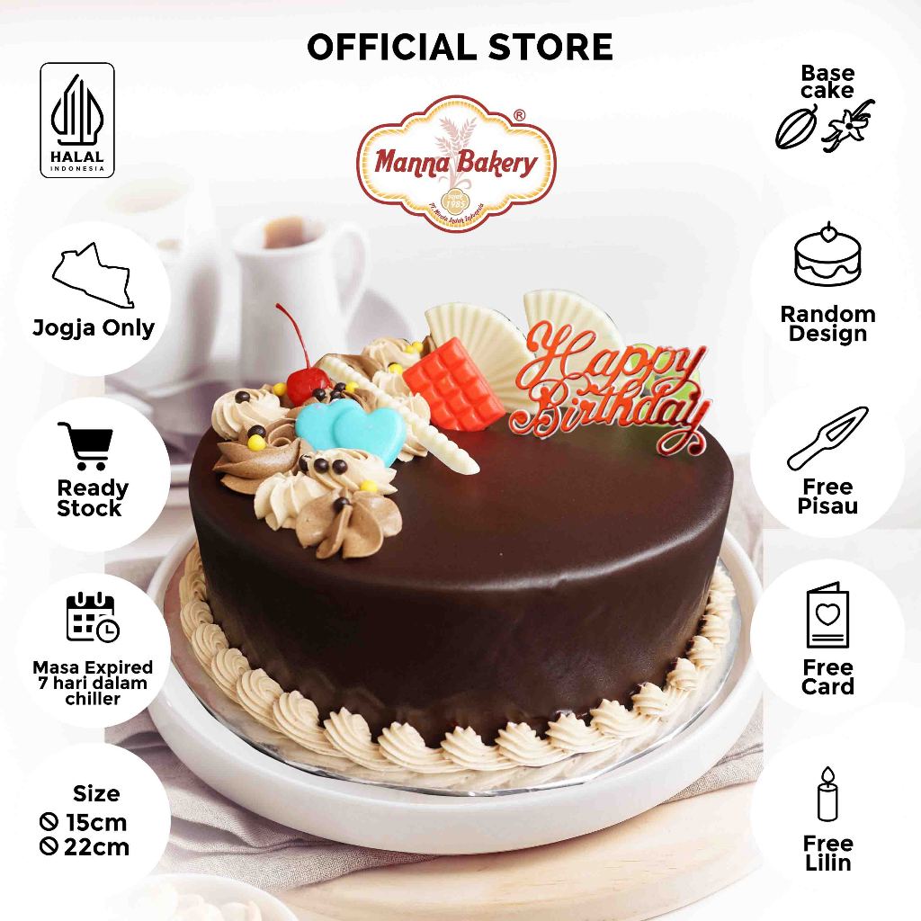 

Blackforest Cake/Roti Tart Vanilla / Birthday Cake/ Kue ulang Tahun Simpel/ Roti Ulang Tahun/Ready Stok/Ready Roti Ulang Tahun