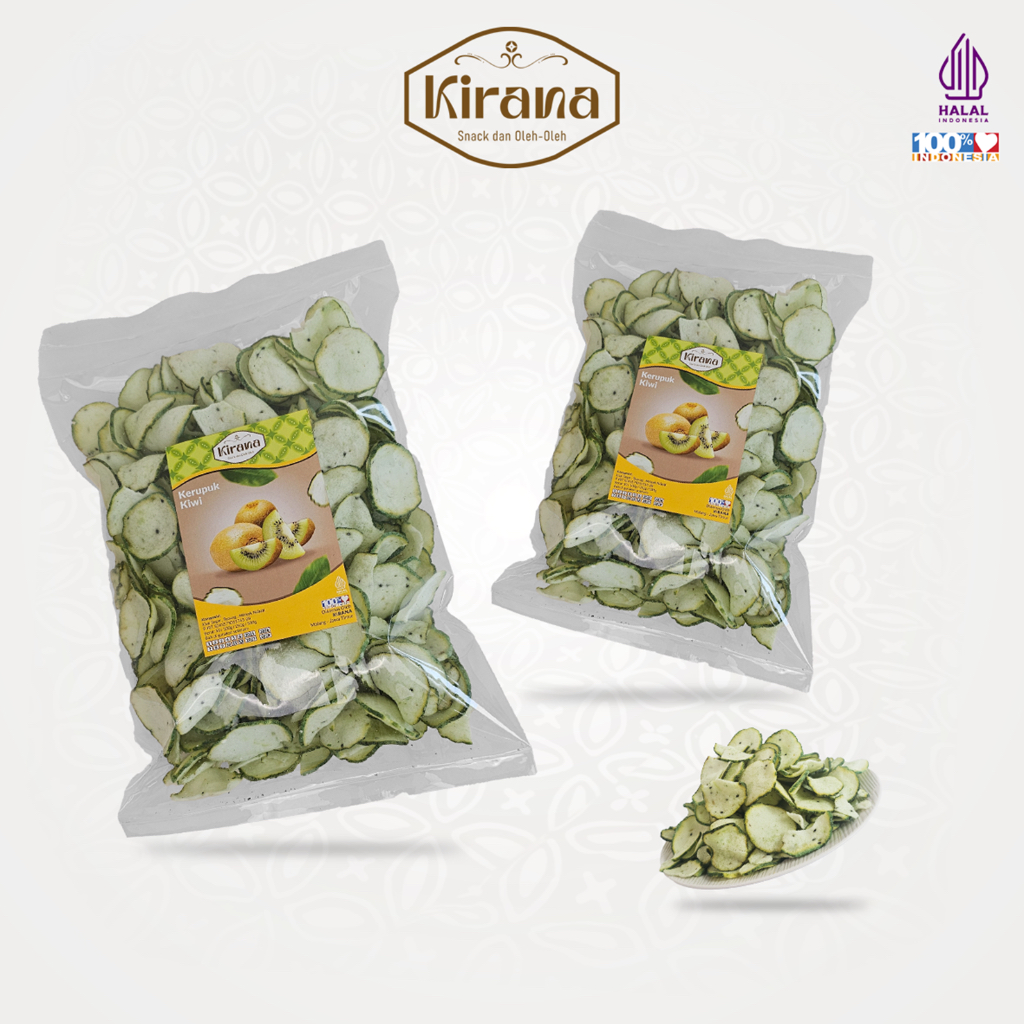 

Kirana Snack - Kerupuk Buah Kerupuk Kiwi 250 gr - Kerupuk Buah/Kerupuk Strawberry/Kerupuk Durian