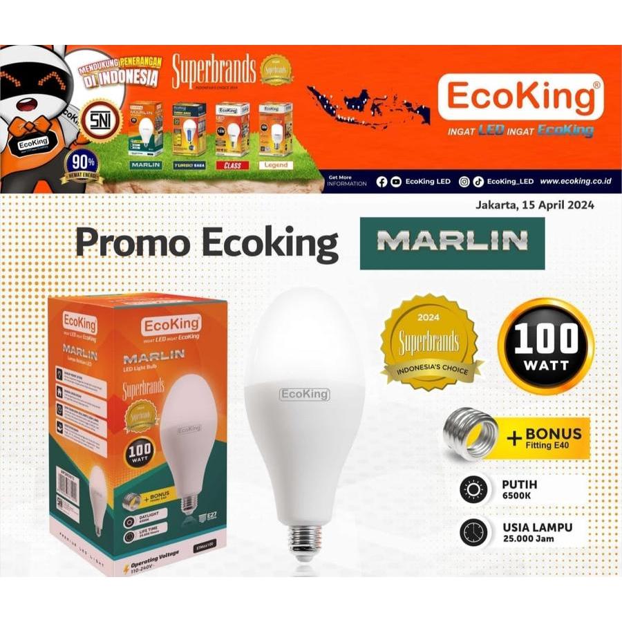 LP LED 100W 6500K ETM66100DL A150 MARLIN ECOKING