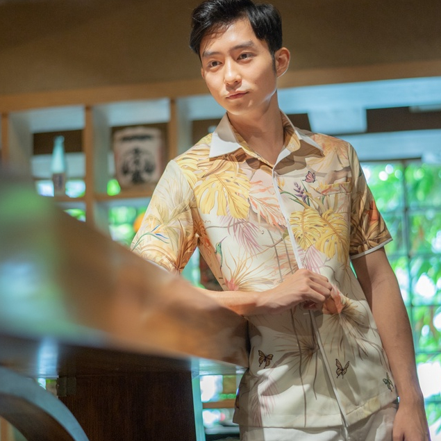 Surin Ethan Shirt Casual Pria Gold,Blue,Pink