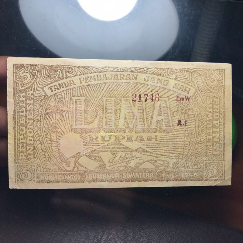 Uang Kuno Orida Bukittinggi Rp. 5