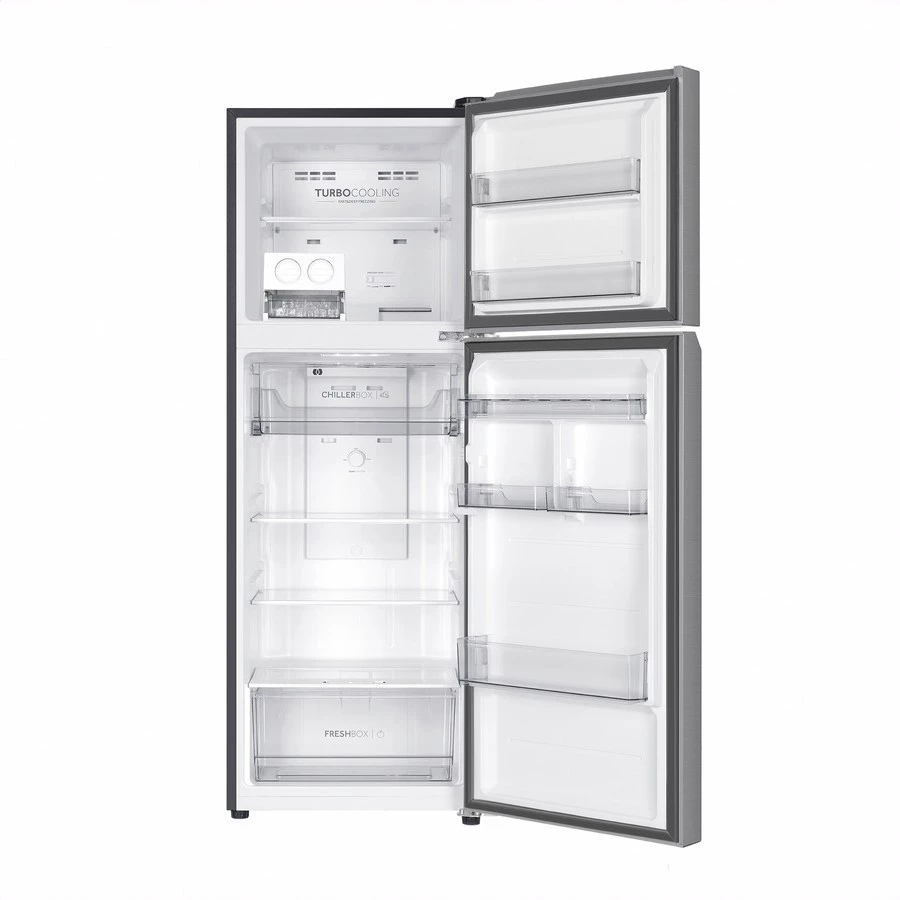 AQUA Elektronik AQR-DTM285CBP(LS) Kulkas 2 Door 225L - Turbo cooling - Light Silver Batam