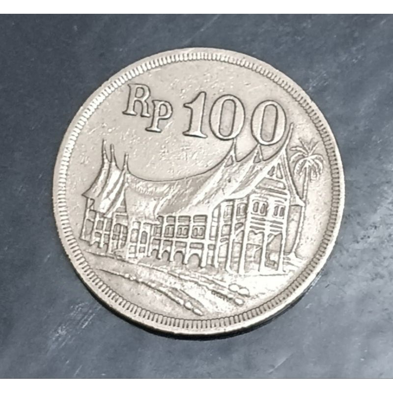 koin Indonesia 100 rp ( wayang) tahun 1973..