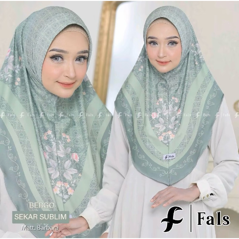 HIJAB FALS SEKAR PRINTING.Hijab instan bergo motif.bergo daily.krudung bergo oval.jilbab isntan dewa