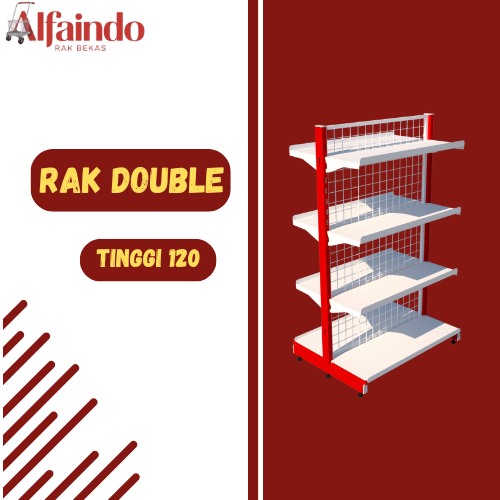 Alfindo Rak Double Tinggi 120 Starting & Jointing Bekas Rekondisi/ Rak Double Bekas Rekondisi/Untuk 