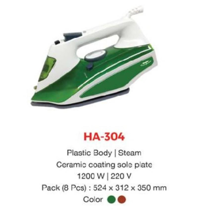 MASPION HA 304 STEAM IRON 1200 WATT / SETRIKA UAP / HA304