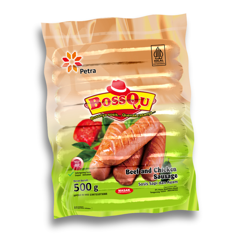 

BOSSQU Sosis Sapi Original Long isi 6+2 500 Gram