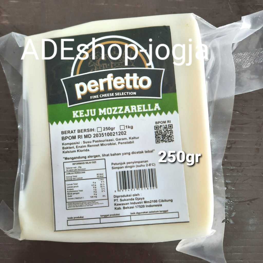 

keju mozarella perfectto 250gr perfeto perfetto