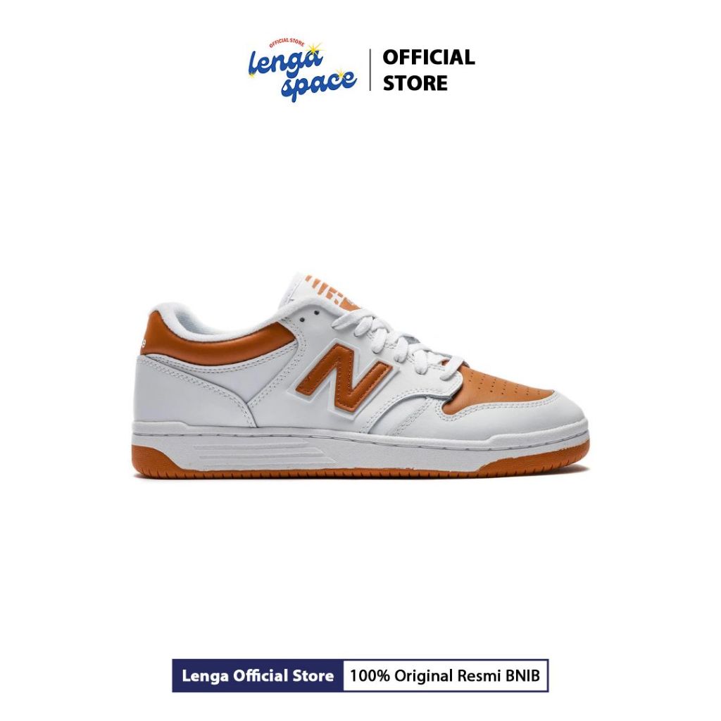 Sepatu Sneakers Pria  480 - White Orange(BB480LMO) Original