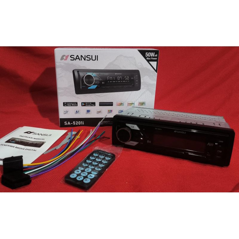Single Din Sansui SA-5201i MP3 USB bluetooth Radio/USB playback premium sound quality
