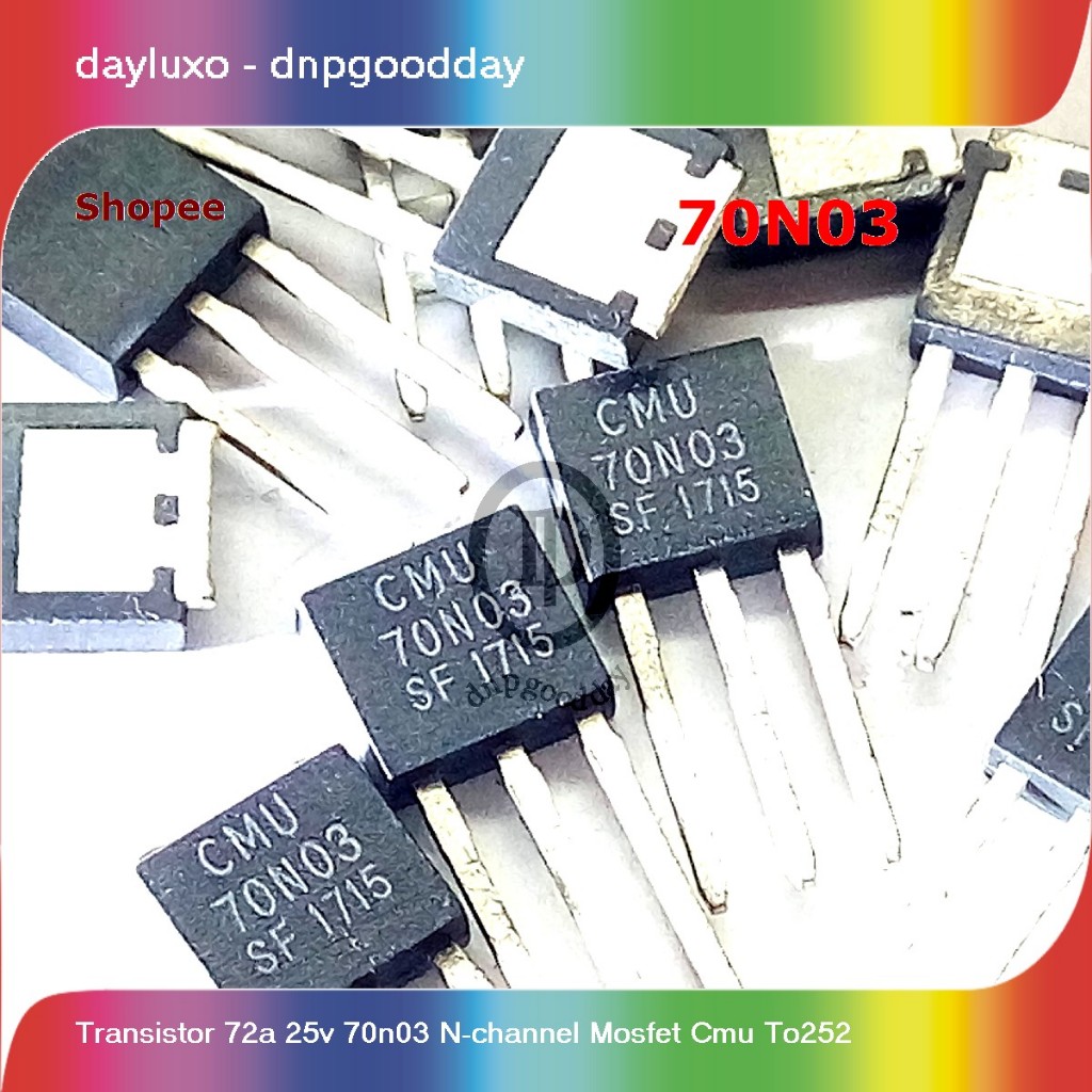 transistor 72a 25v 70n03 n-channel mosfet cmu to252