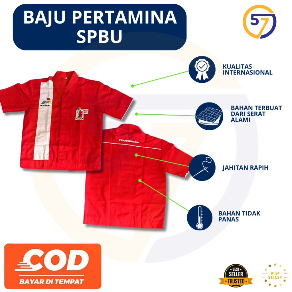 Seragam Spbu Operator | Baju Spbu | Seragam Spbu Merah | Seragam Pertamina | Baju Pertamina
