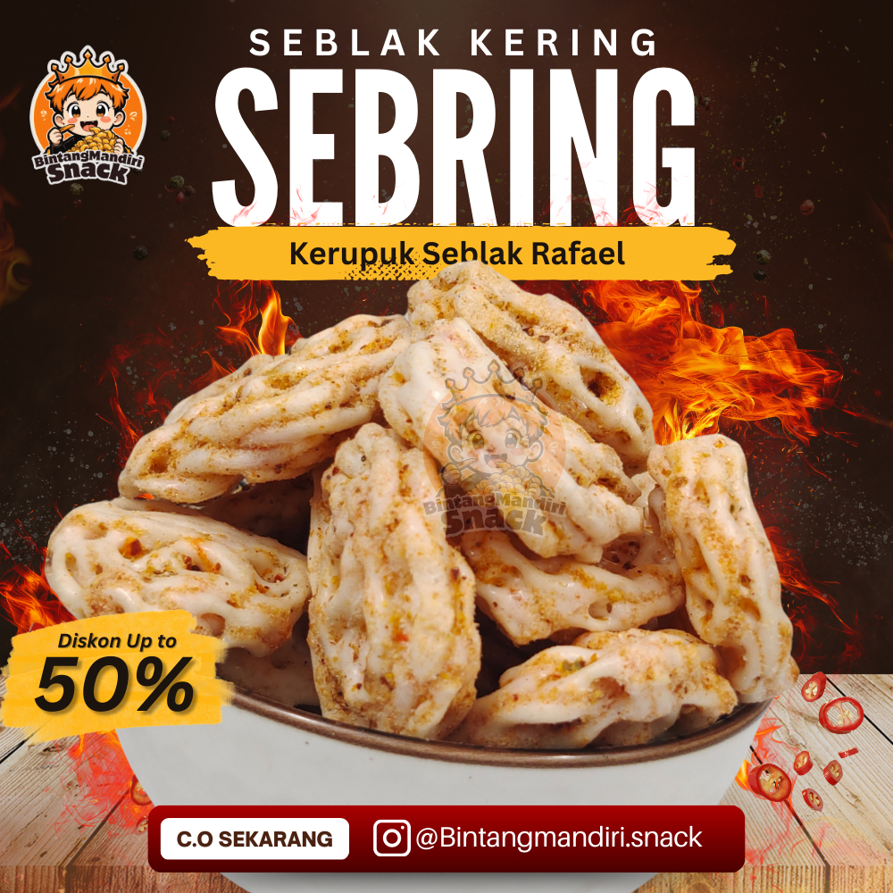 

kerupuk Seblak kering | Sebring | kerupuk rafael | kerupuk mawar pedas daun jeruk 250/500gram Snack Kiloan Cemilan Murah Jajan Kiloan Camilan Bimand.Snack