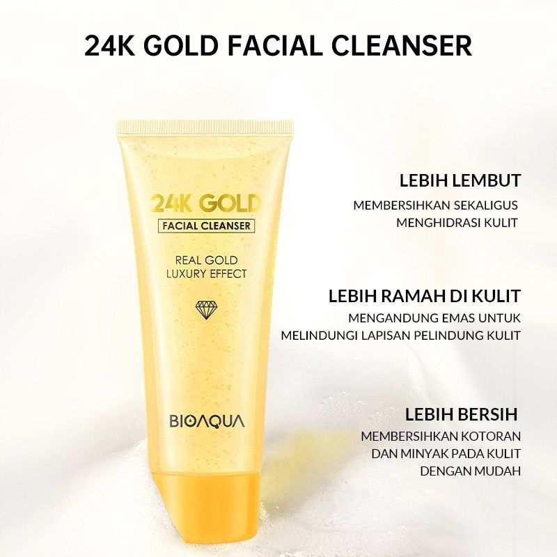 BIOAQUA 24K Gold Facial Cleanser 100ml Facial Wash