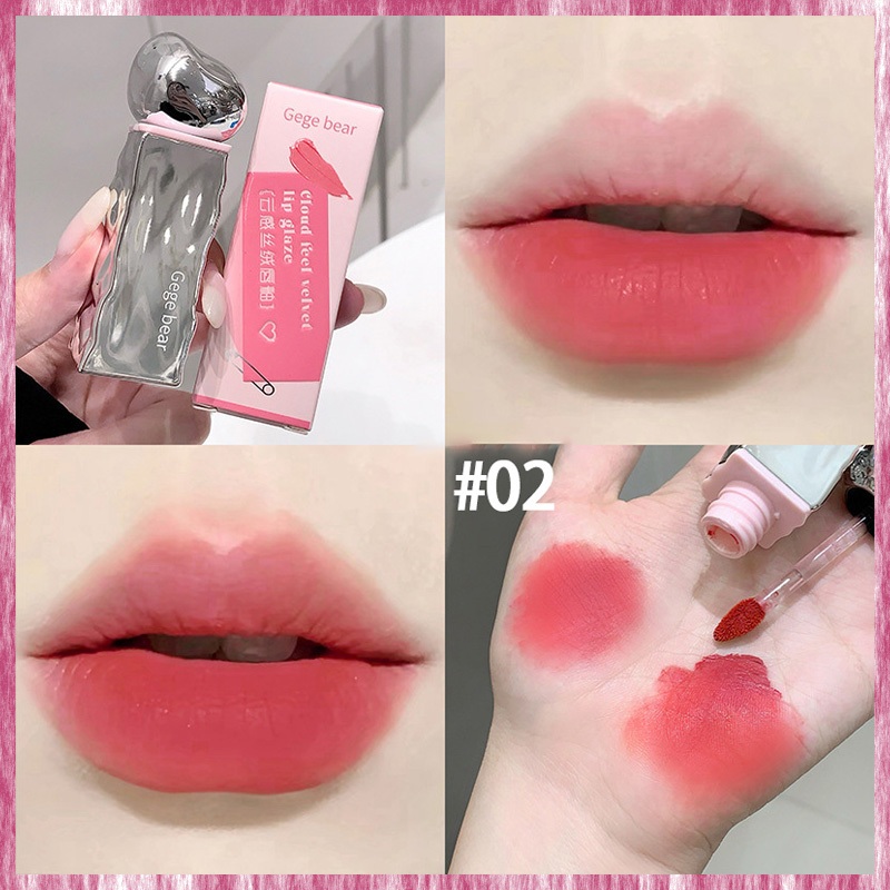 Lipcream nude matte velvet lipstik long lasting dan waterproof whitening liptint peach lucu murah ta