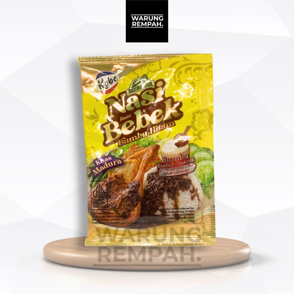 

KOBE Bumbu Aduk Nasi Bebek Instant Siap Santap Bumbu Hitam Khas Madura 1 pcs