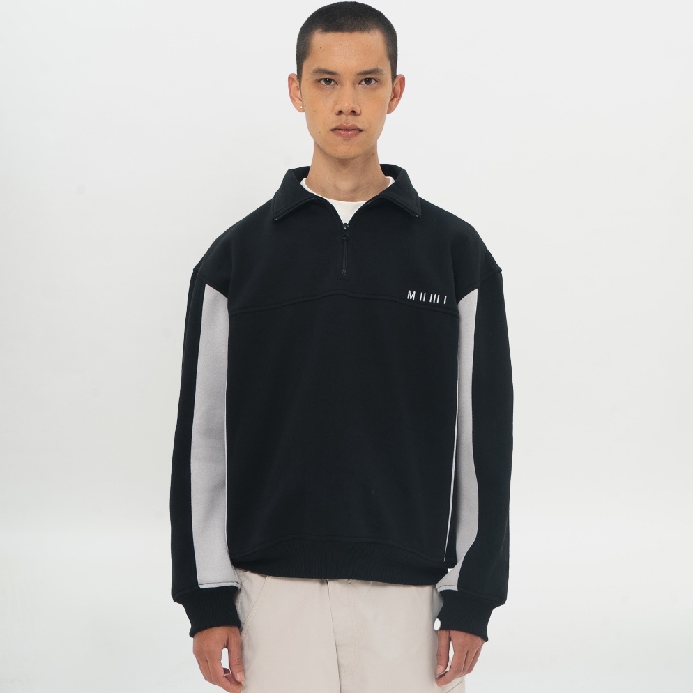 KODE Y84F M231 Half Zip Wanderer Living Hitam 716B