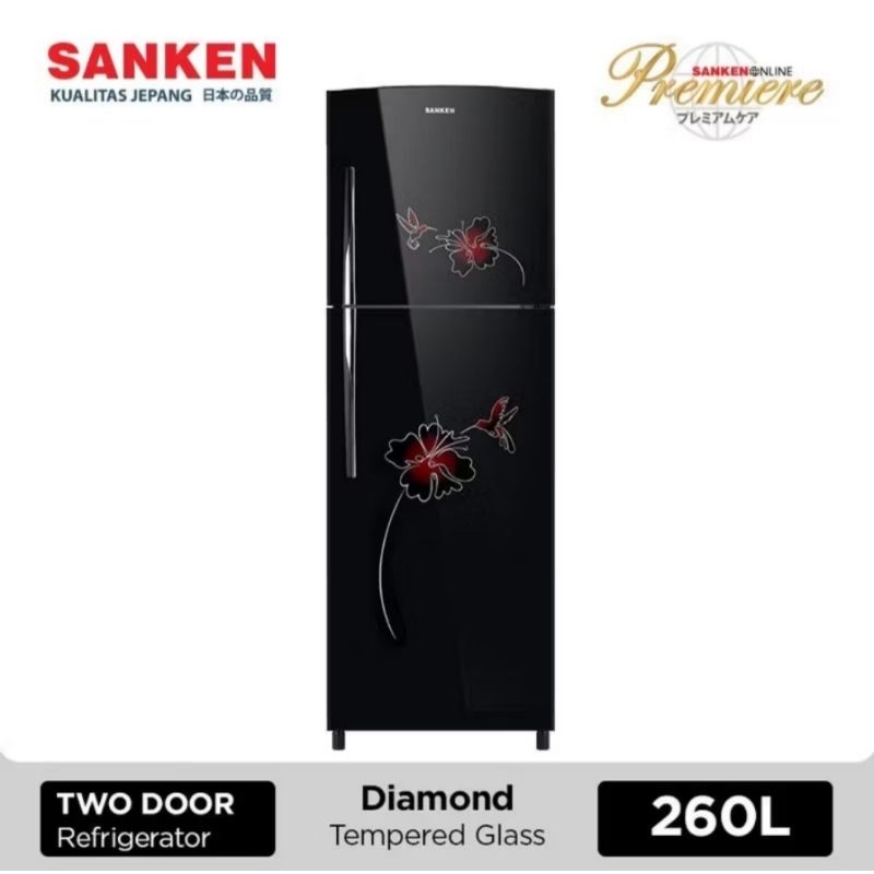 Sanken Kulkas 2 pintu SK-G266AH-BK No Forst 260Liter