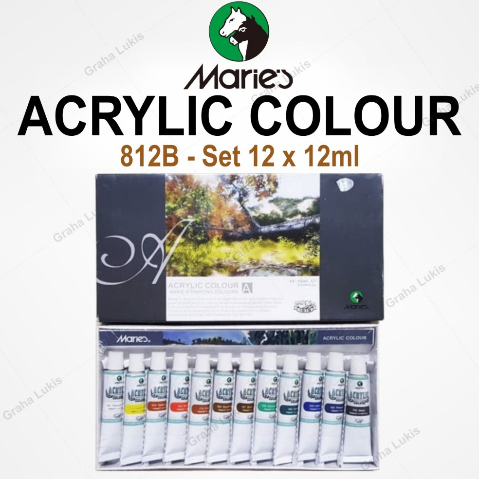 

Cat Akrilik Maries Acrylic Color Set 12 812B KODE F1H5