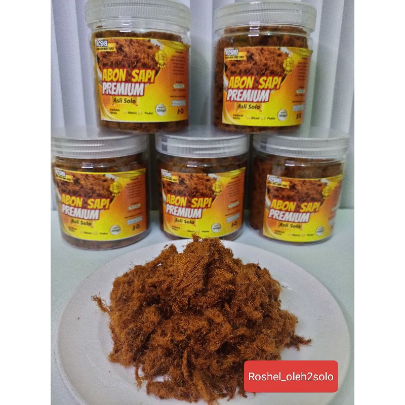 

Abon Sapi Asli Solo 100gram Rasa Manis & Pedas