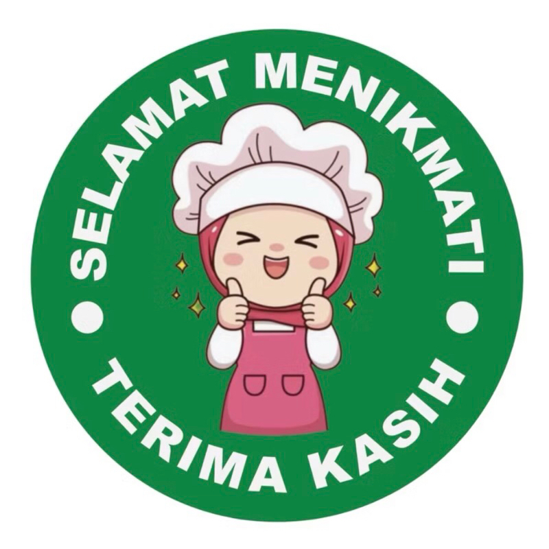 

Stiker Thank you terima kasih / selamat menikmati ukuran 1 inch isi 50 lembar