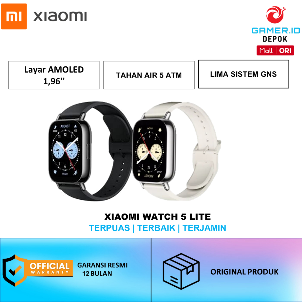 SMARTWATCH REDMI WATCH 5 LITE DENGAN FITUR LIMA SISTEM GNS