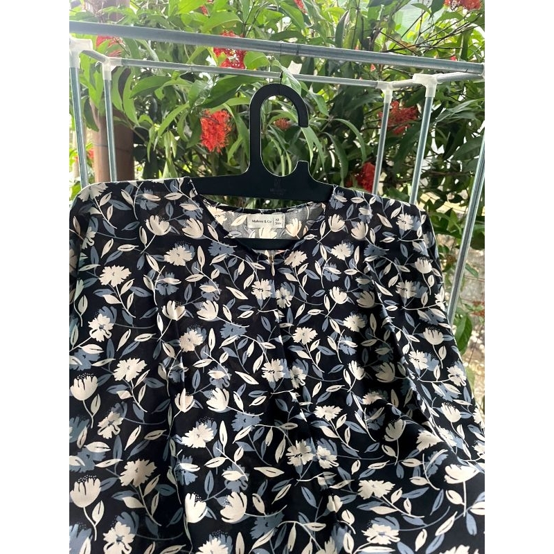 Daster Motif Bunga Hitam Premium