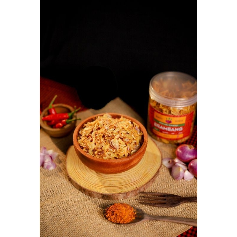 

Brambang 150 gr bawang goreng sumenep asli original tanpa campuran tepung premium super kriuk renyah kemasan toples Halal