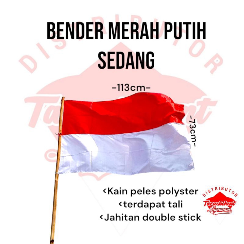 Bendera merah putih besar jumbo kain tali