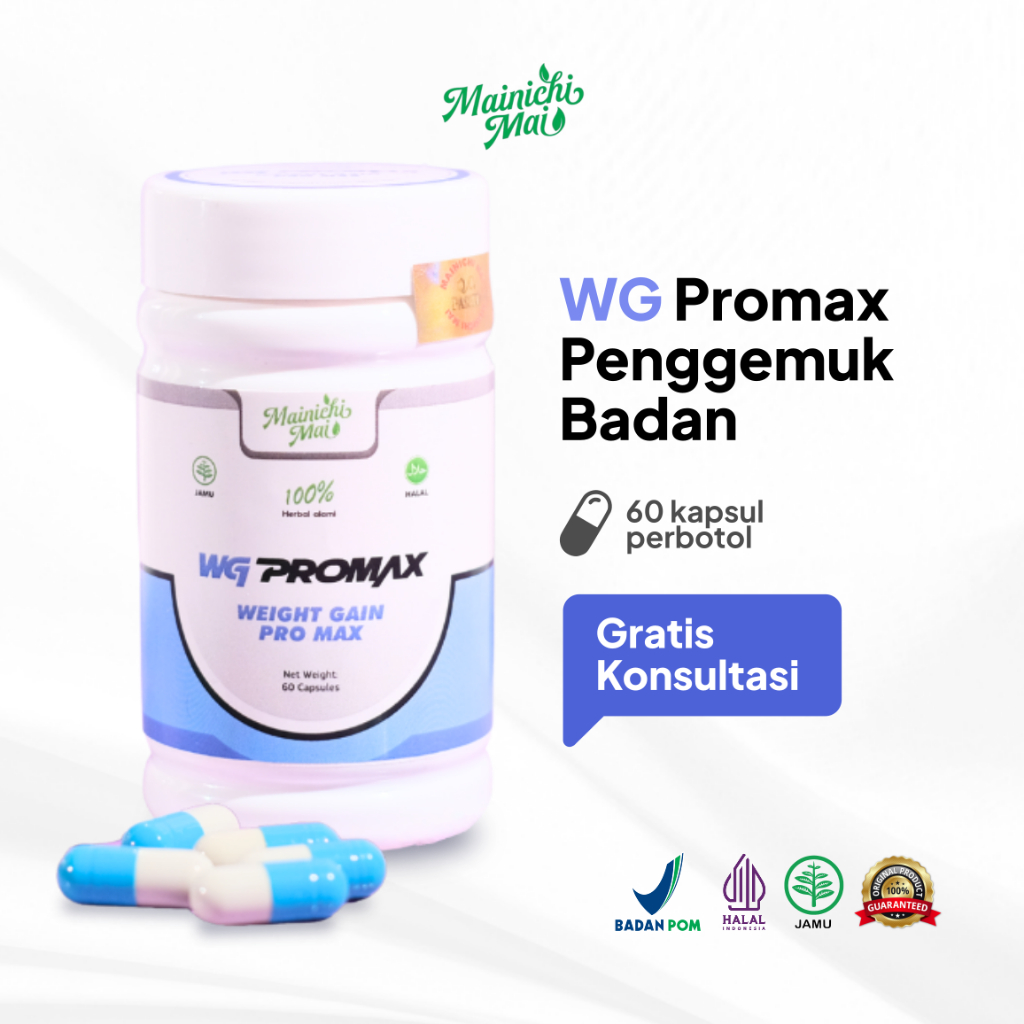 WG PROMAX Obat Herbal BPOM Penambah Berat Badan dan Nafsu Makan Obat Penggemuk