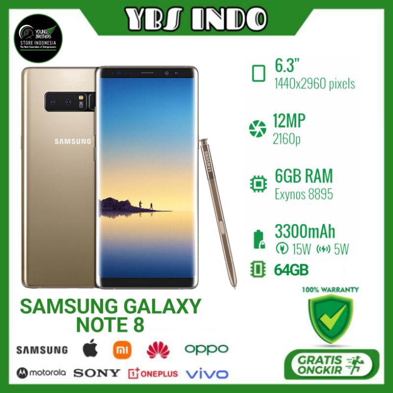Samsung Galaxy Note 8 6/64Gb SEIN - Smartphone Bekas Bergaransi
