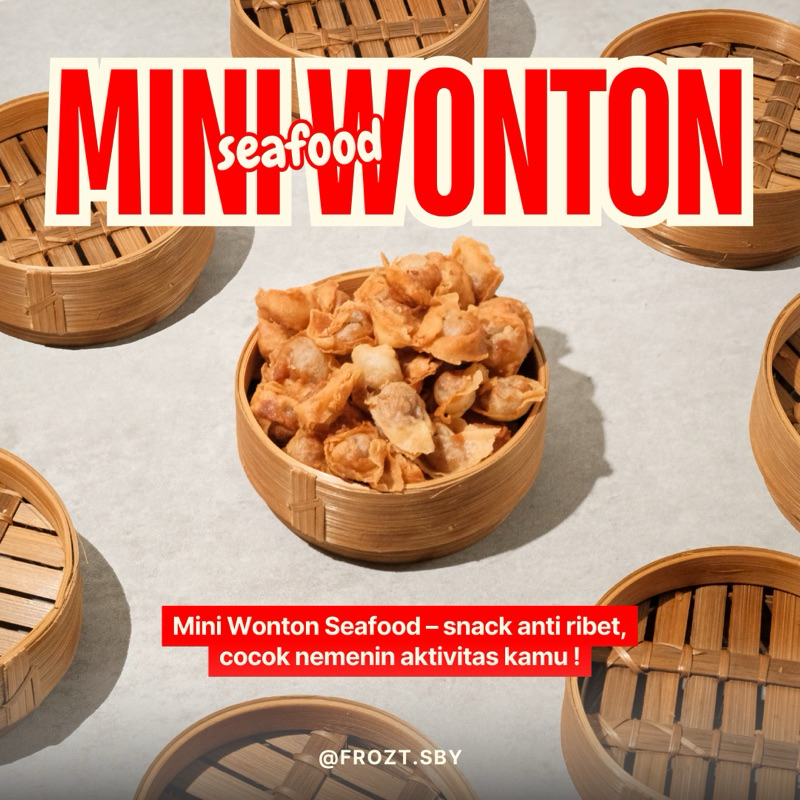 MINI WONTON XXI | MINI PANGSIT XXI SEAFOOD | Frozen Homemade Praktis Lauk Siap Saji