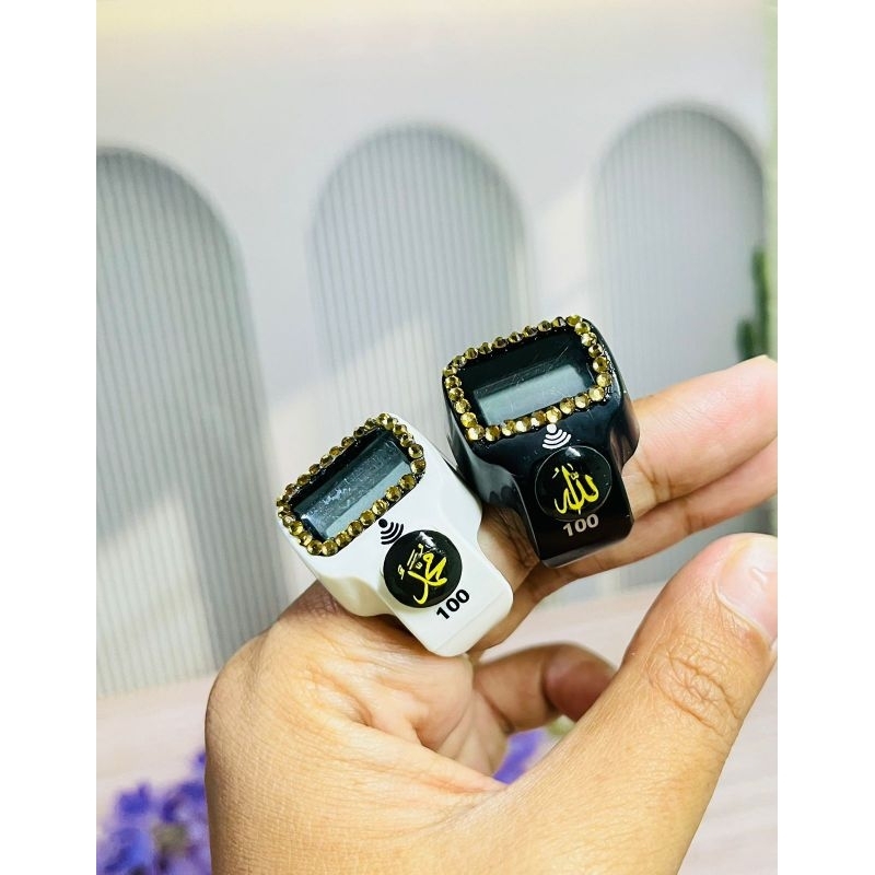 tasbih cincin mini LED alarm beep dengan tombol lafadz