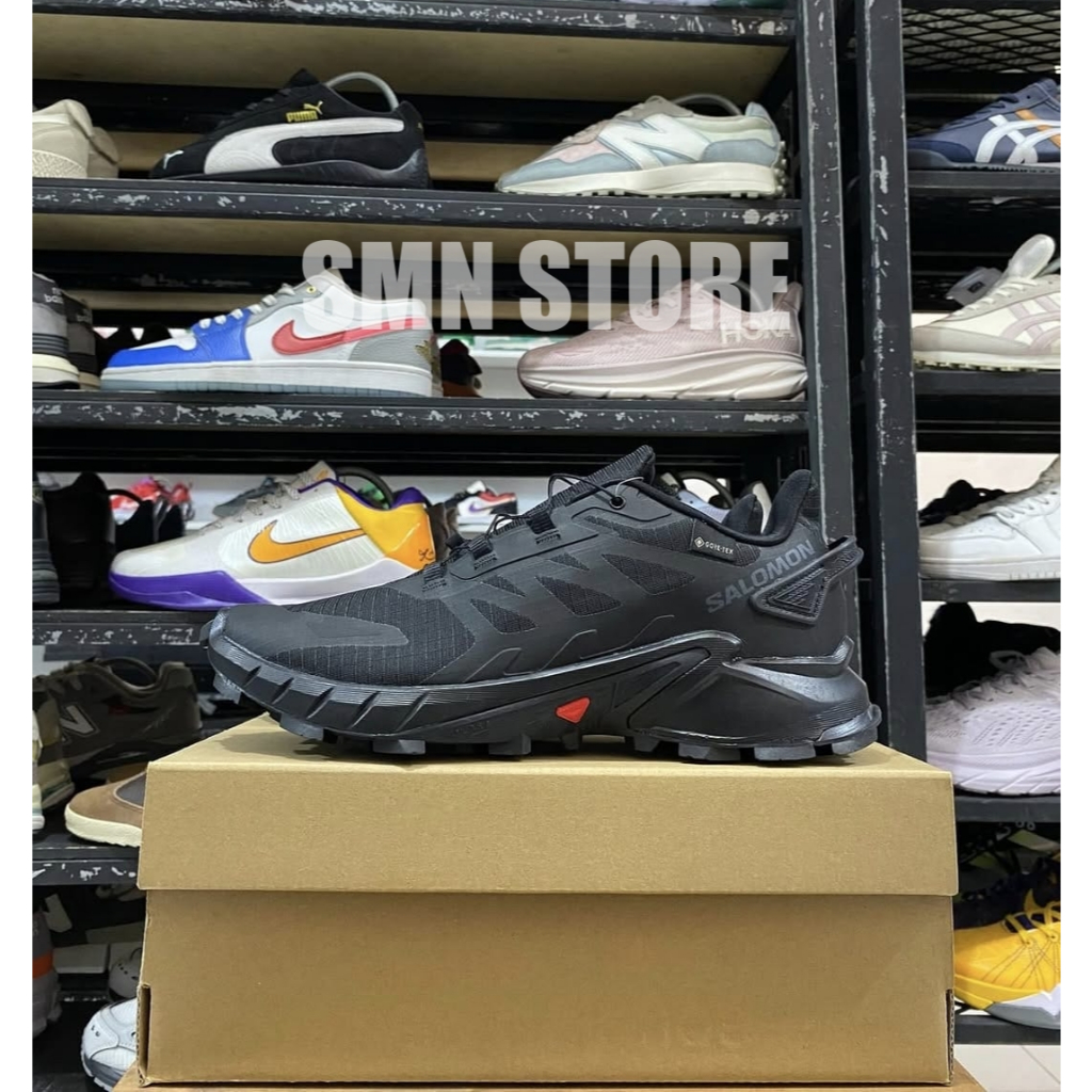 [ORIGINAL] Salomon Supercross 4 Goretex Triple Black, Sneakers Running Ori Salomon, BNIB