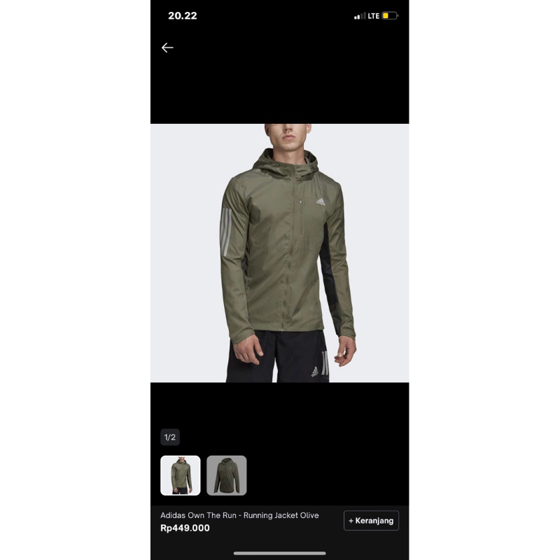 adidas own the run jacket running