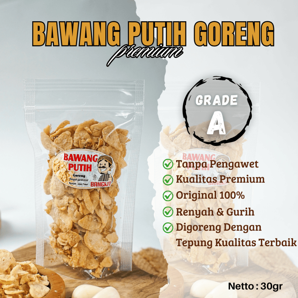 

Bawang putih Goreng Renyah Gurih Lezat 30gr