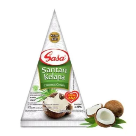 

Sasa Santan Cair Instan 65ml x 3 Buah / Sasa Santan 65ml