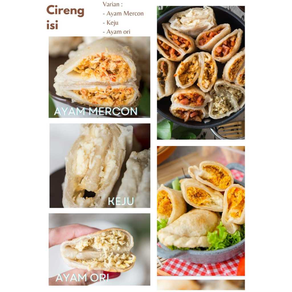 

Cireng isi 6 Pcs Home Made Enak Lezat No Vetsin Kualitas Premium Terjamin Maknyus Bintang Lima Tanpa Pengawet No Vetsin No MSG