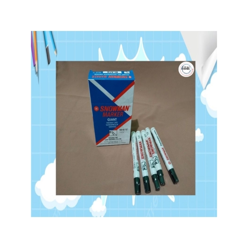 

SPIDOL SNOWMAN MARKER HITAM G12 ( PERMANENT )