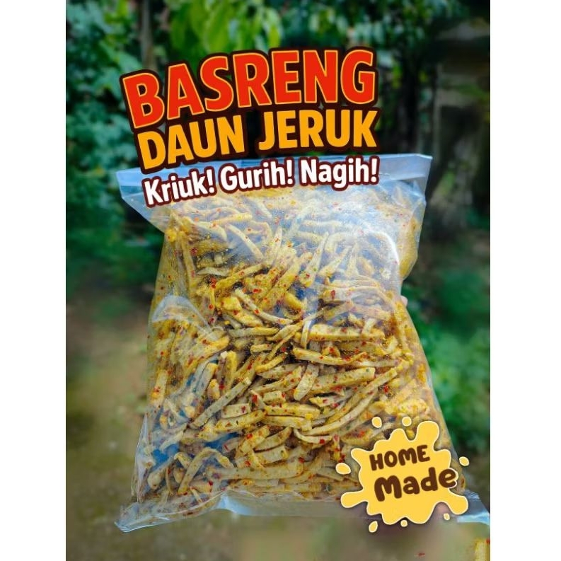 

Basreng Daun Jeruk | Pedas | Cabe Asli | Mahira cemilicious co