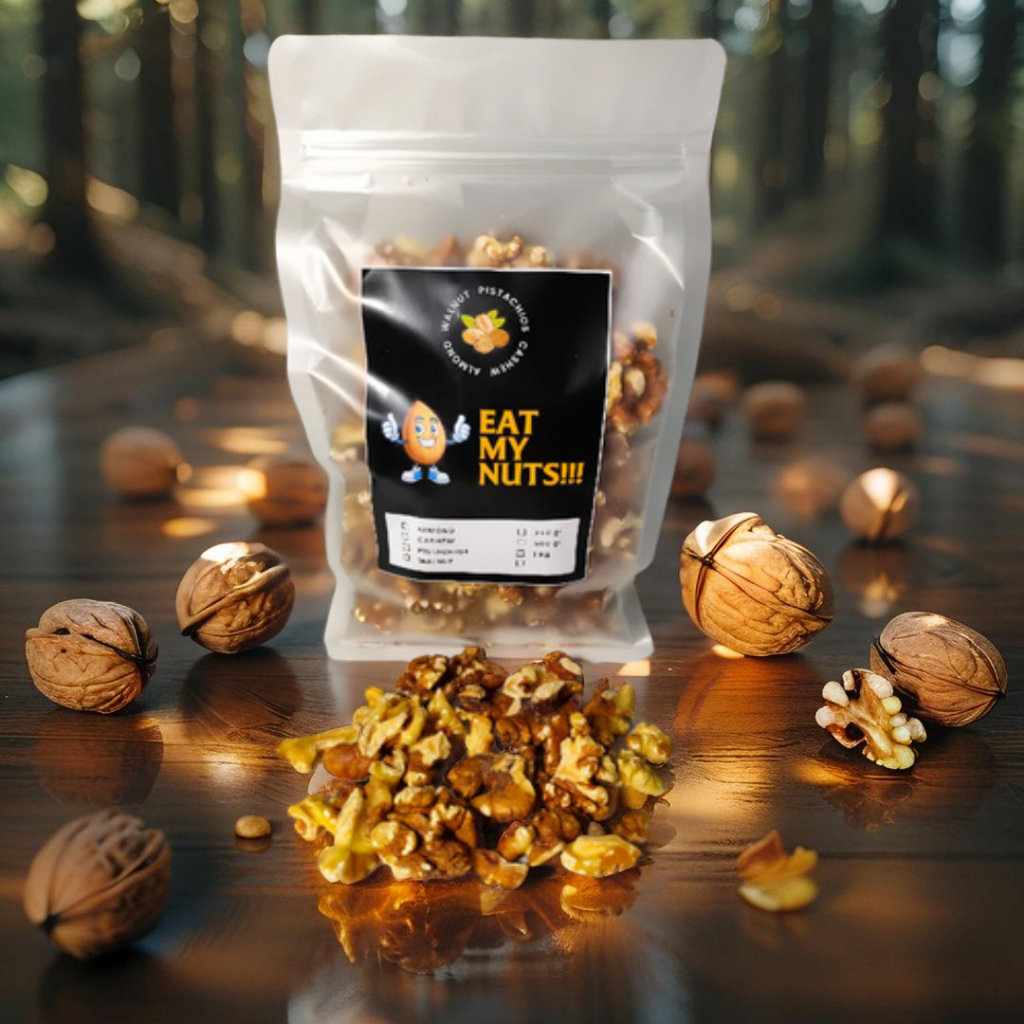 

KEMASAN EKONOMIS 100GR KACANG WALNUT PANGGANG ROASTED GRADE A - SNACK CEMILAN SEHAT KEMASAN POUCH