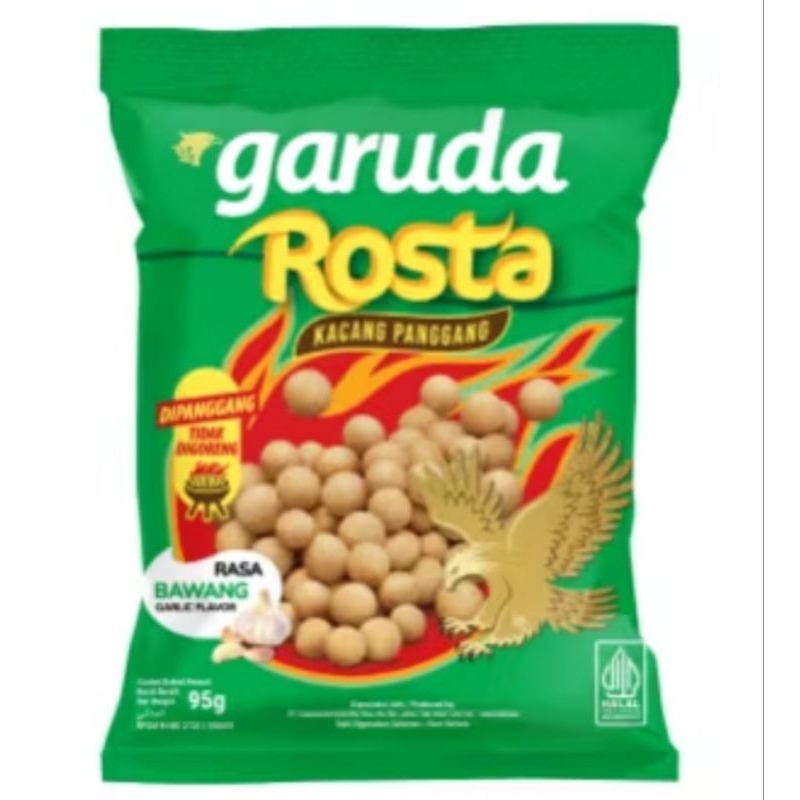 

garuda rosta kacang panggang rasa bawang ecer 1.000 isi 1 renceng 10 pcs