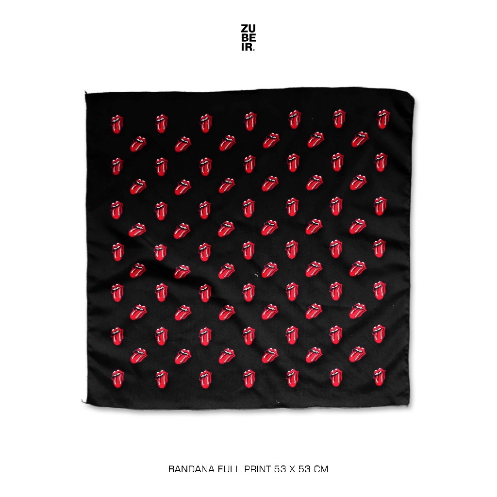 BANDANA ROLLING STONES  / SCRAFT ROLLING STONES / SLAYER ROLLING STONES / BANDANA FULL PRINT