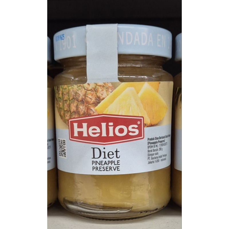 

Selai Diet Buah Nanas HELIOS Diet Pineapple Fruit Preserve 280g - HK. (Can Use Vegan / Dapat Untuk Vegetarian).