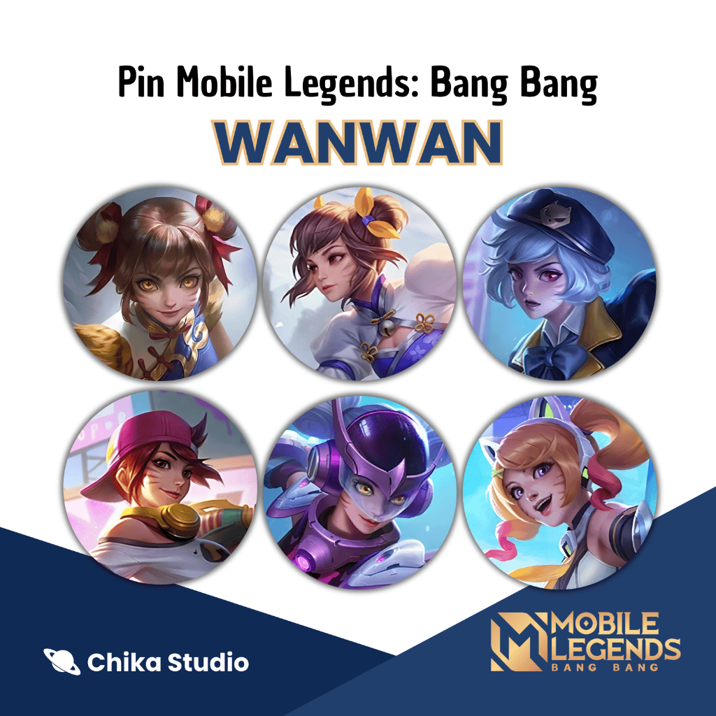 Pin Button Peniti Merchandise Mobile Legends: Bang Bang - Wanwan