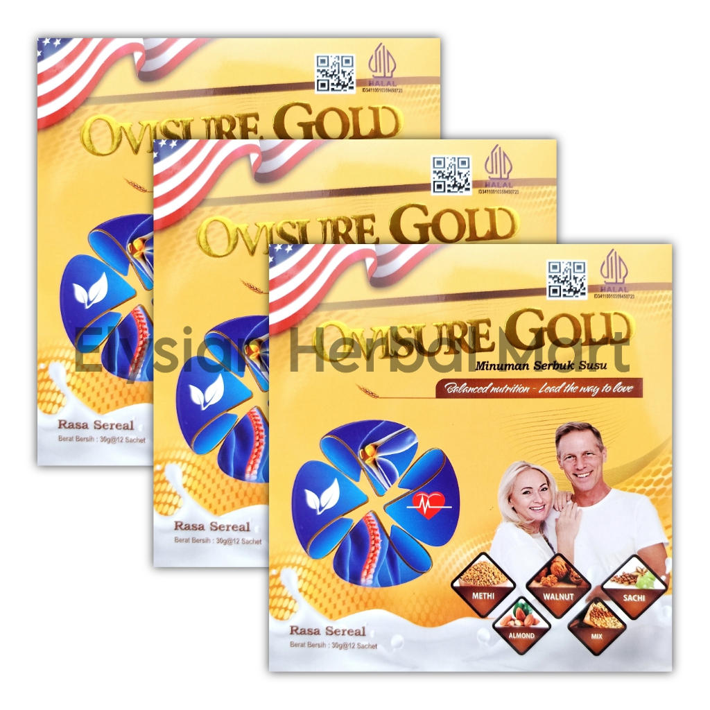 

3 Box Ovisure Gold USA Asli Original Susu Vitamin Tulang & Sendi Terbaik