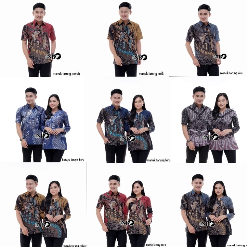 Set Atasan pria dan wanita | Atasan wanita baju batik wanita set Couple Maura dolby dobby blus