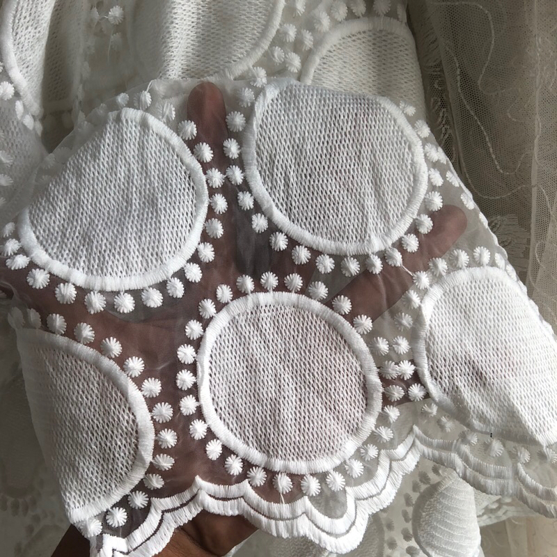 kain tile bodir motif polkadot - kain tile bodir kotif premium ak