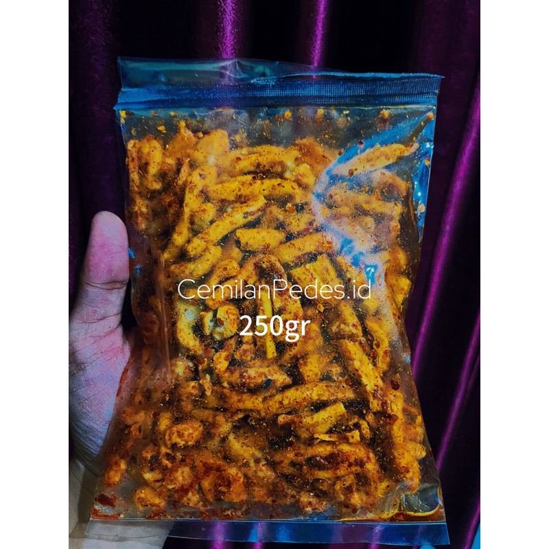 

cemilan pedes virall!!!seblak basreng kering pedas gurih daun jeruk/original gurih daun jeruk 250gr
